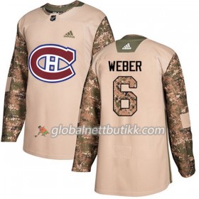Montreal Canadiens Hockeydrakt Shea Weber 6 2017-2018 Camo Veterans Day Practice Adidas Authentic - Herre